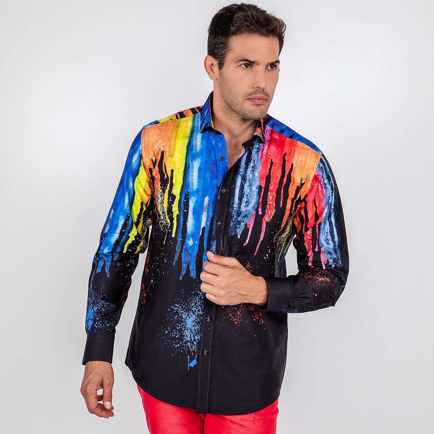 PAINT DRIP PLACEMENT PRINT SHIRT