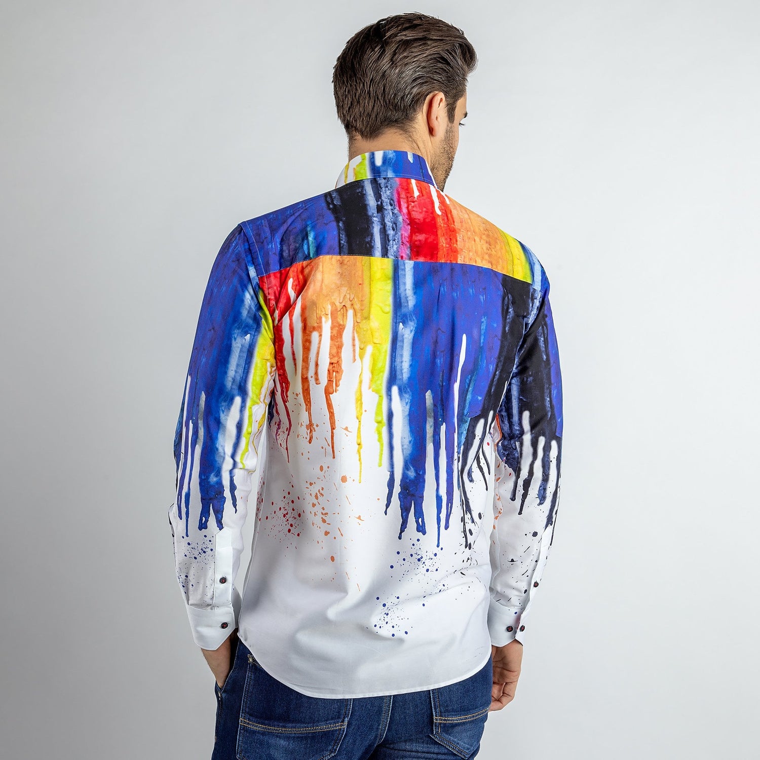 PAINT DRIP PLACEMENT PRINT SHIRT