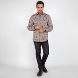 PLAID HOUNDSTOOTH MUSTANG PRINT SHIRT