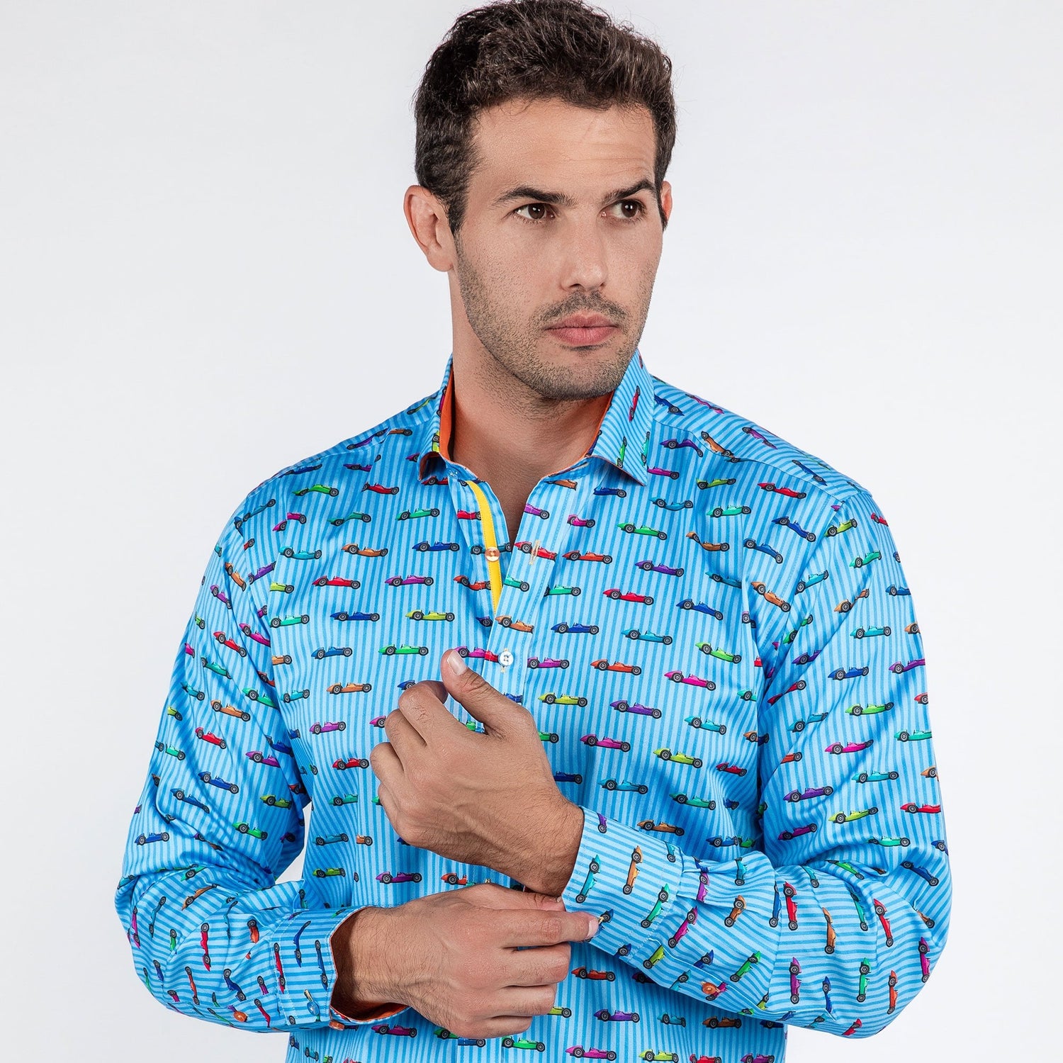 GRAND PRIX STRIPES PRINT SHIRT