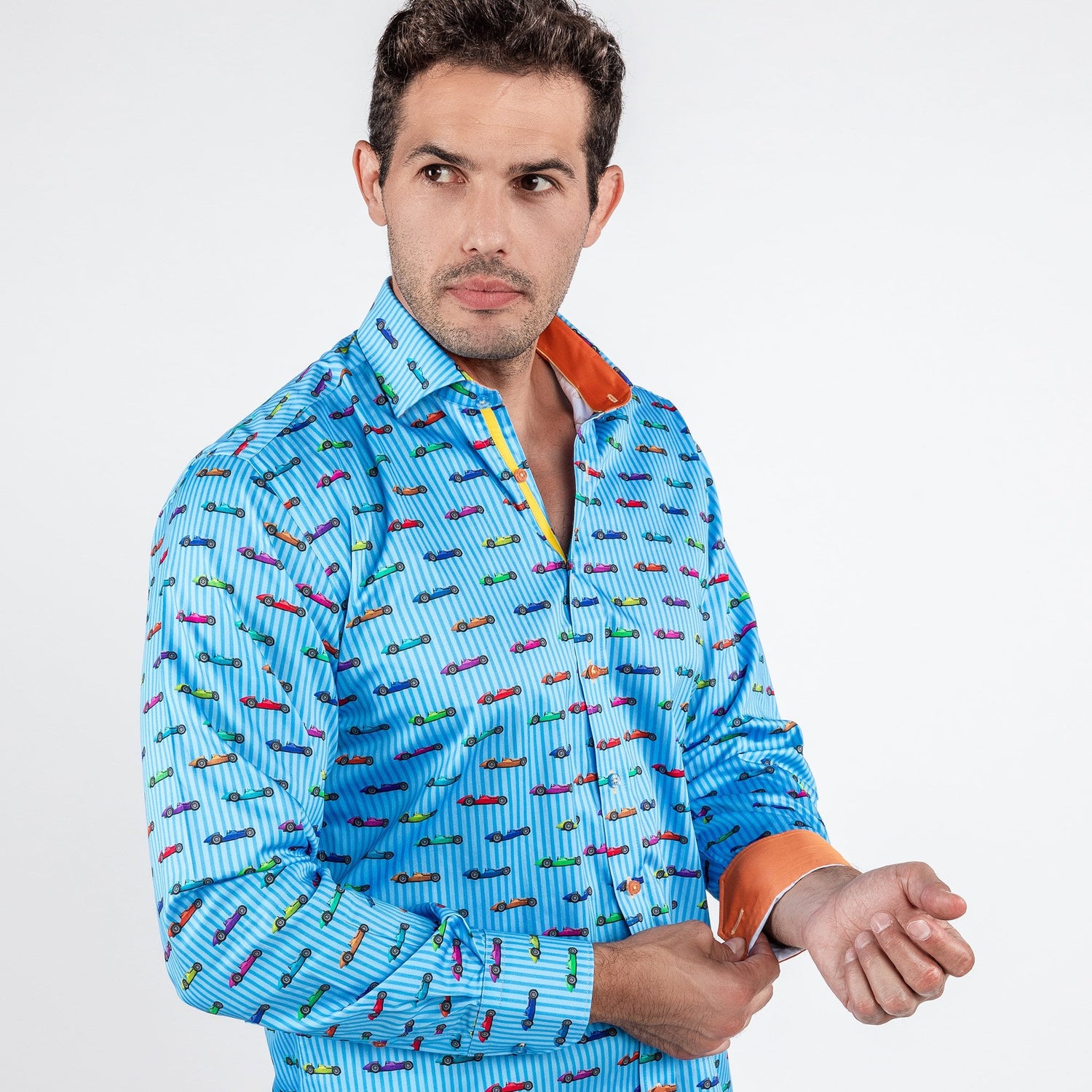 GRAND PRIX STRIPES PRINT SHIRT