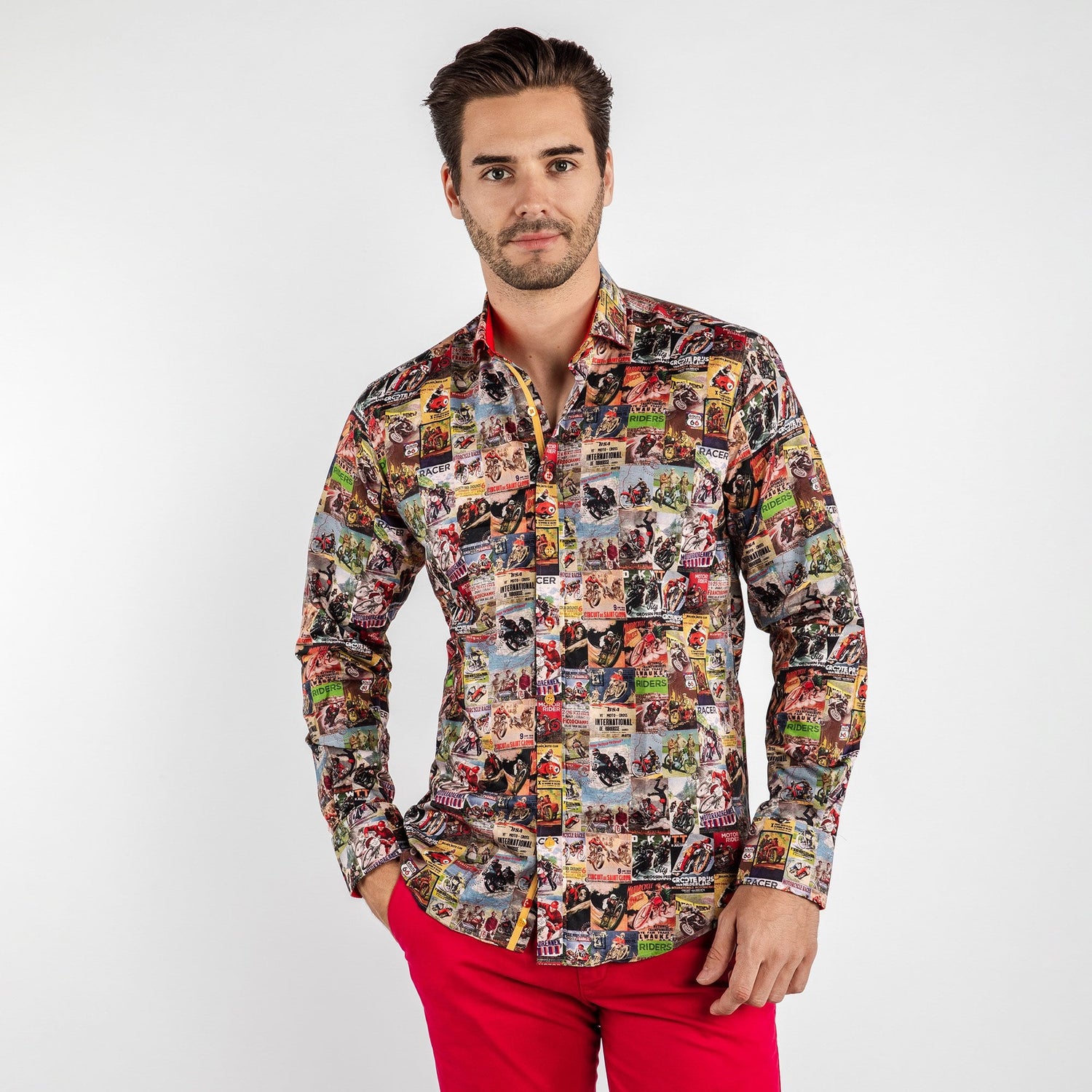 MOTOR RACE VINTAGE PRINT SHIRT