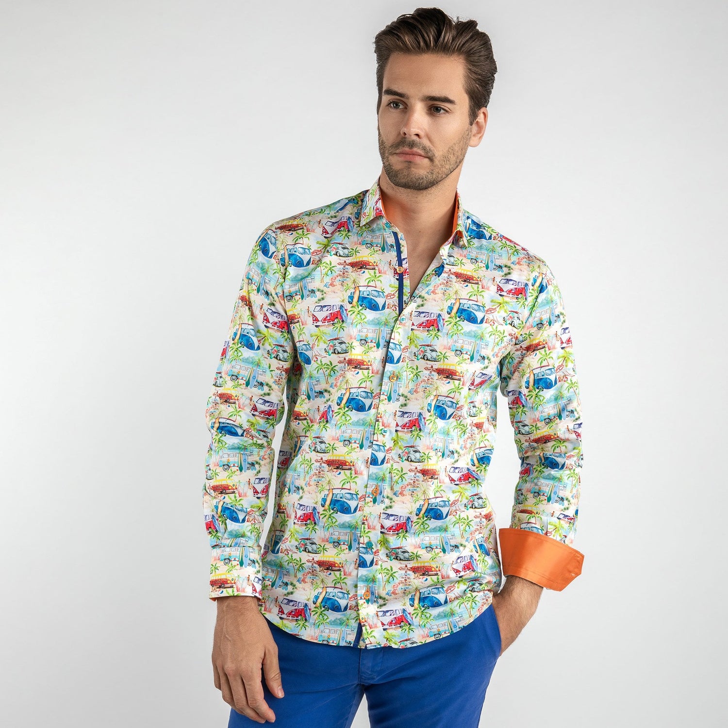 CAMPERVAN EXOTIC PRINT SHIRT