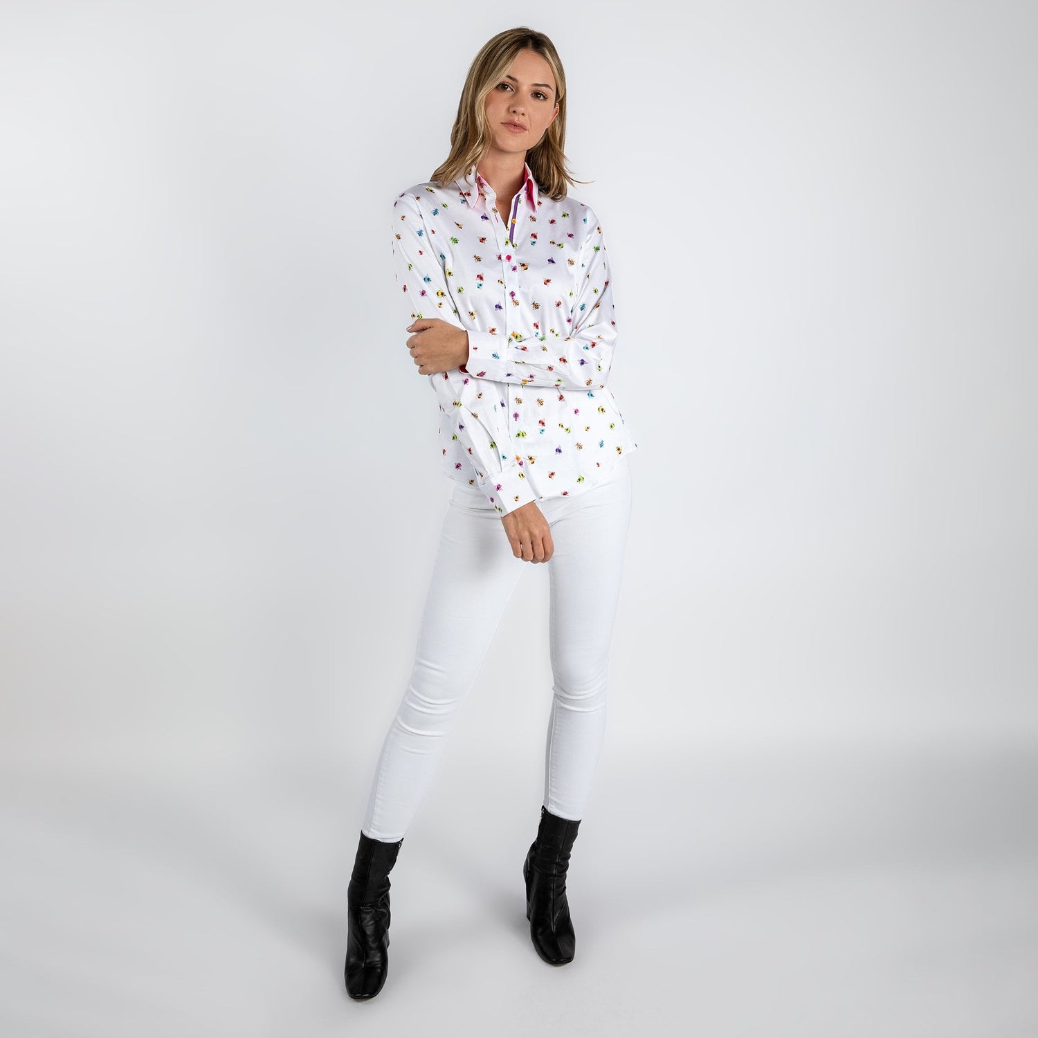 MULTICOLOUR BEES WOMENS  PRINT SHIRT