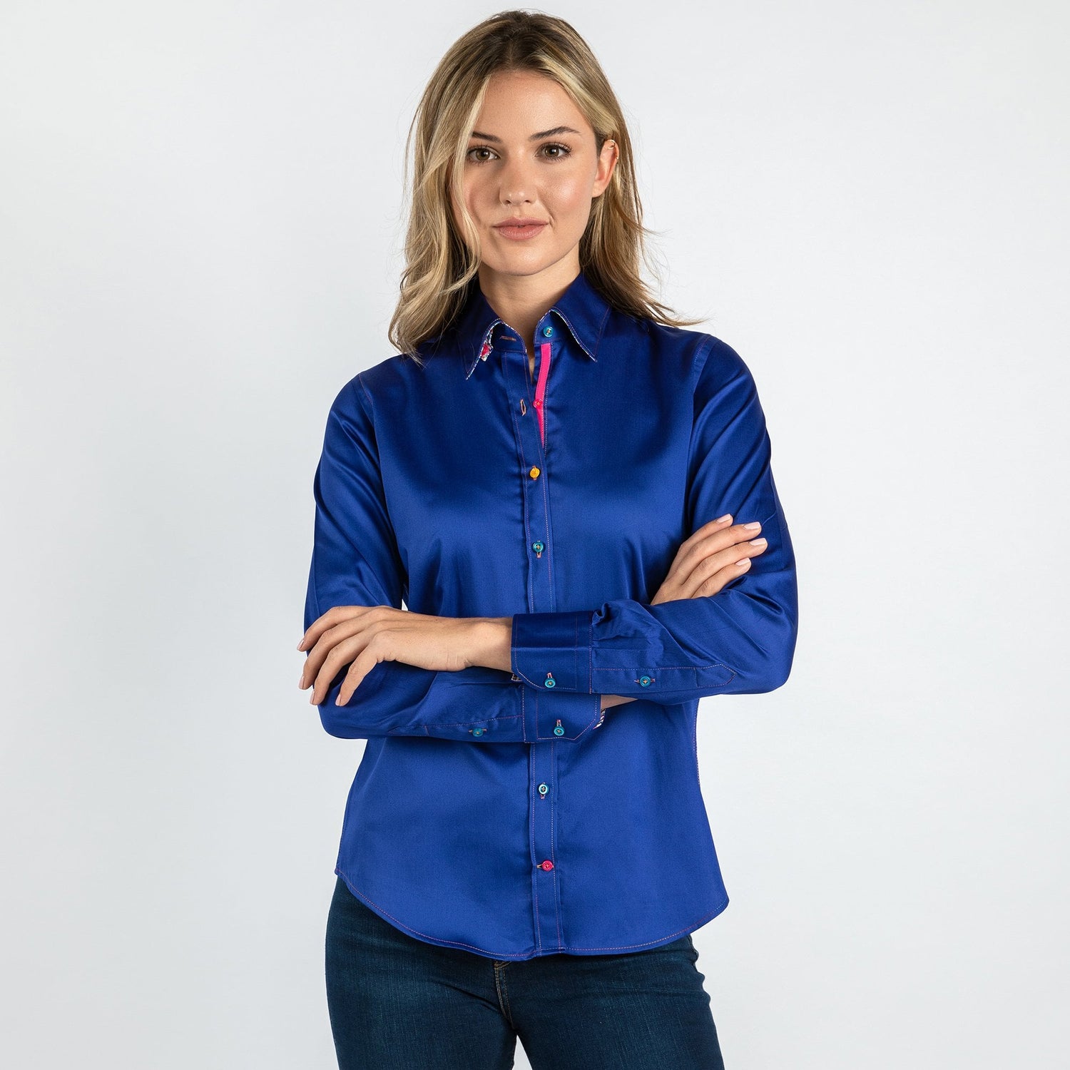 CLASSIC WOMENS SATIN COTTON SHIRT