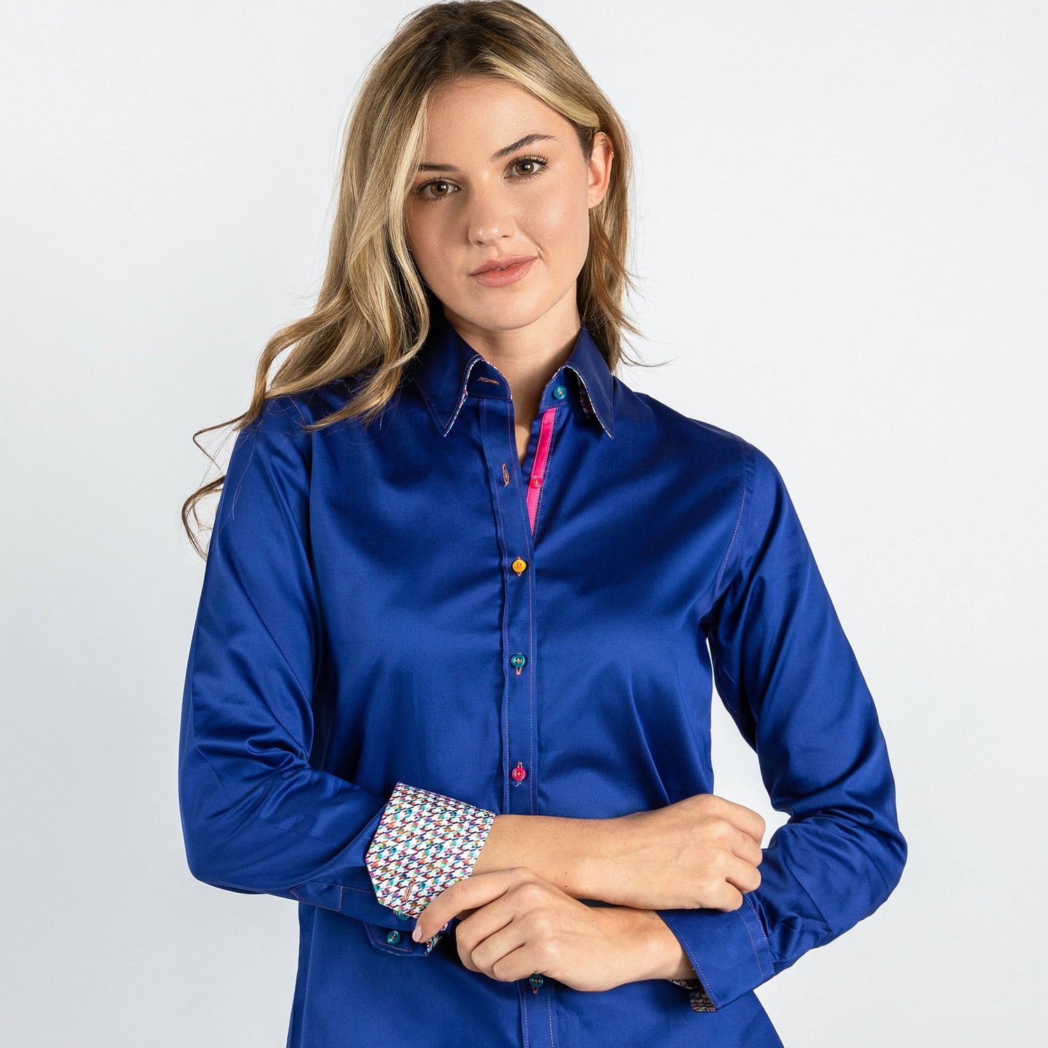 CLASSIC WOMENS SATIN COTTON SHIRT