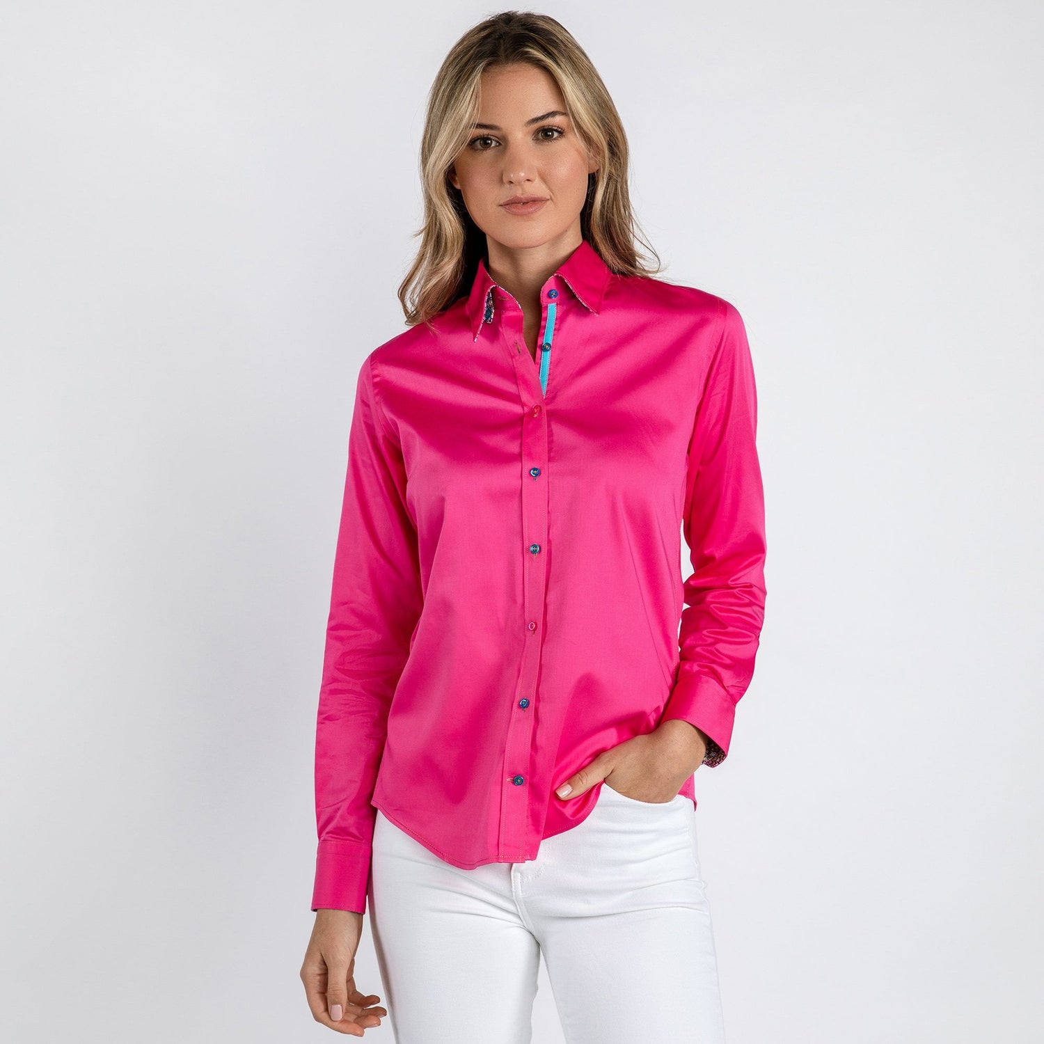 CLASSIC WOMENS SATIN COTTON SHIRT