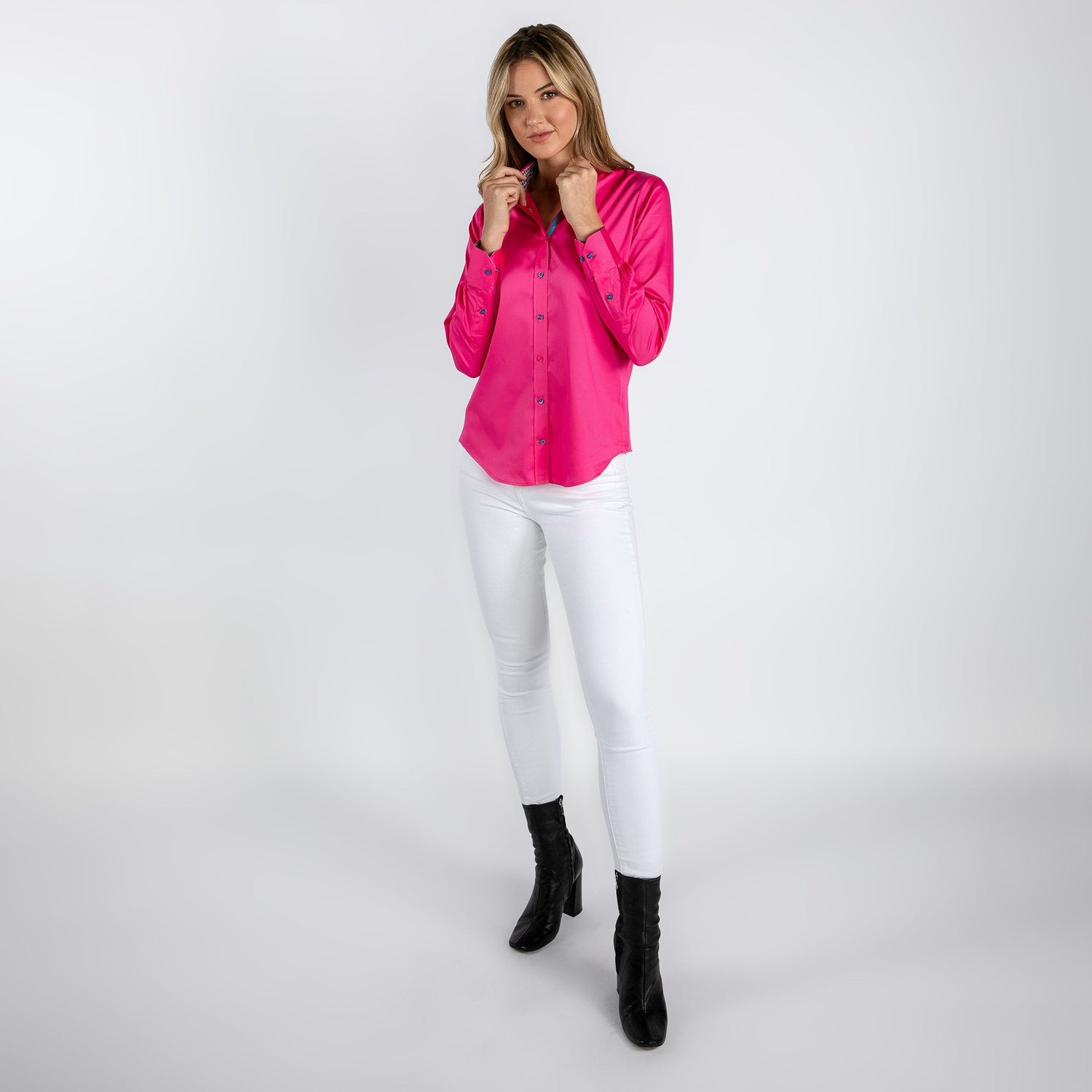 CLASSIC WOMENS SATIN COTTON SHIRT