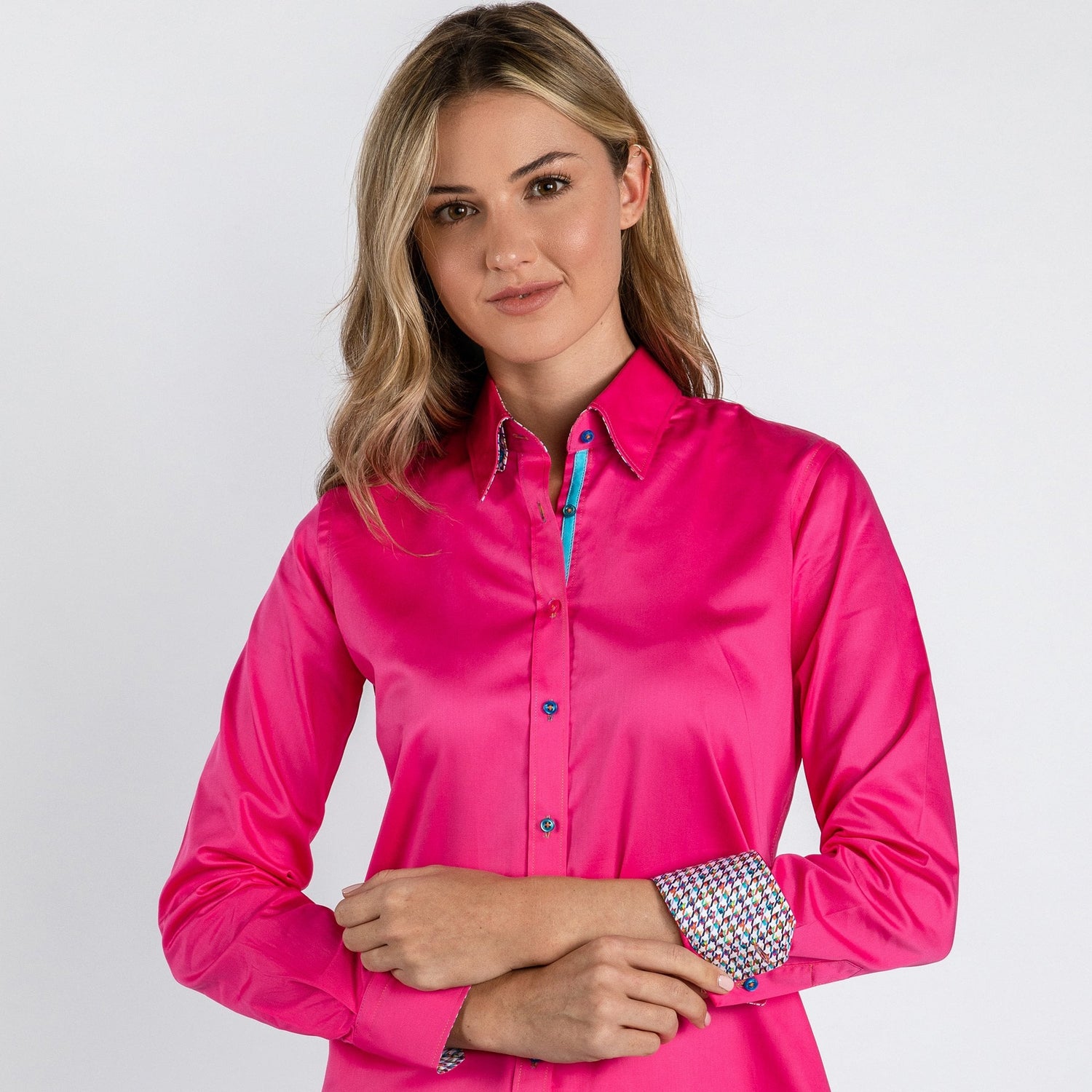 CLASSIC WOMENS SATIN COTTON SHIRT