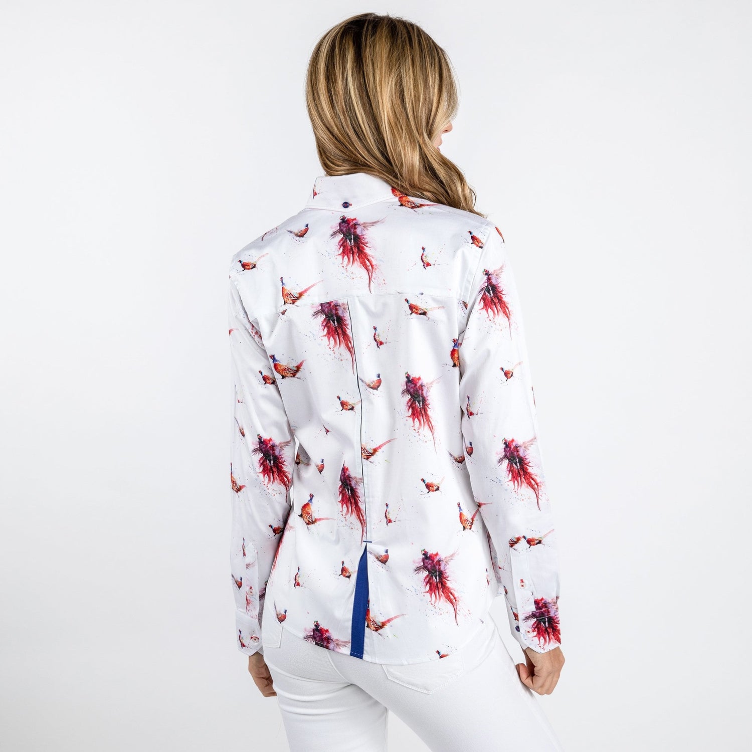 FIERY PHEASANT PRINT WOMENS SHIRT