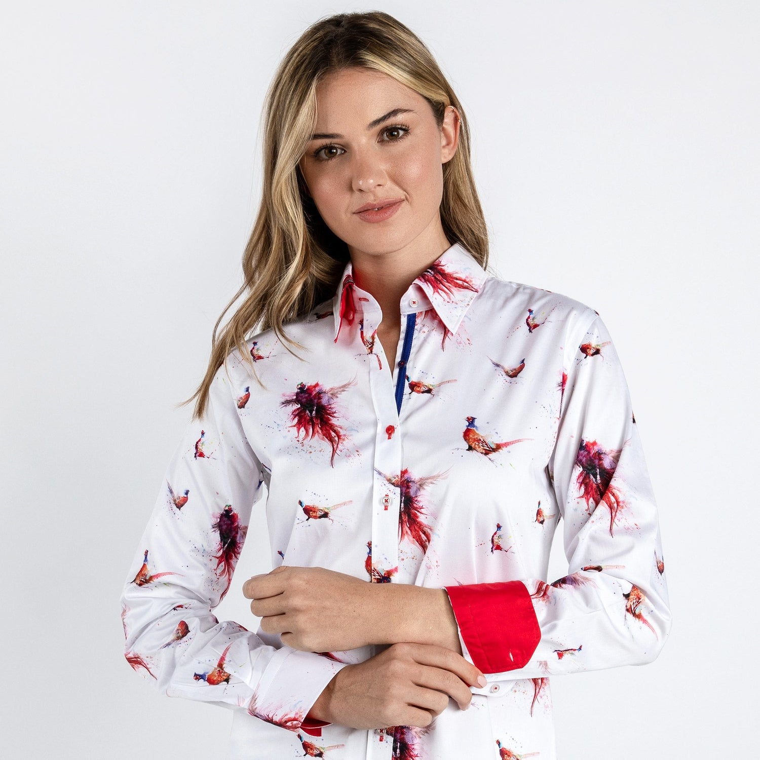 FIERY PHEASANT PRINT WOMENS SHIRT