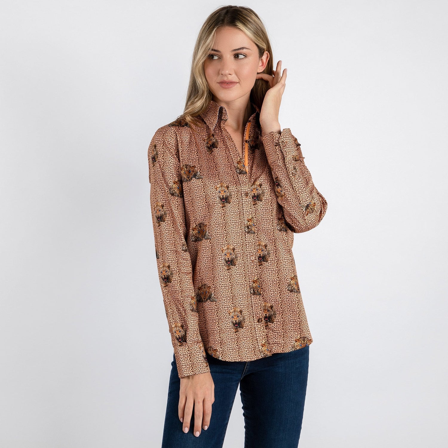 LEOPARD PRINT WOMENS SHIRT