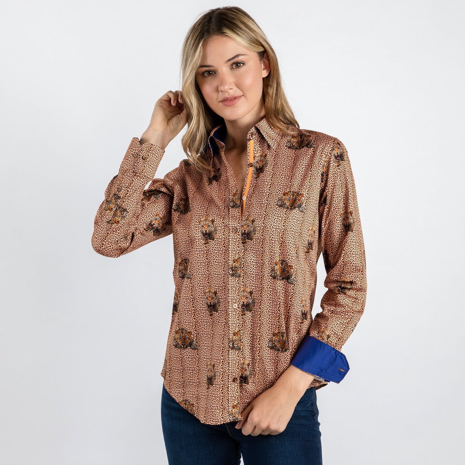 LEOPARD PRINT WOMENS SHIRT