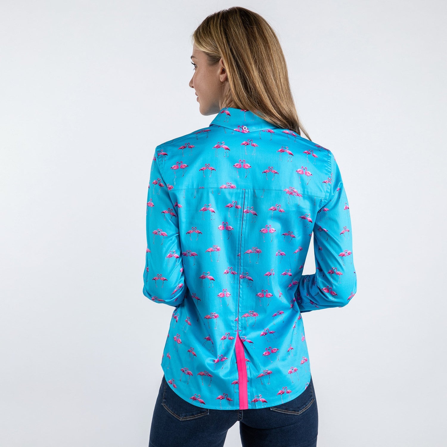 KISSING FLAMINGO WOMENS PRINTED SHIRT