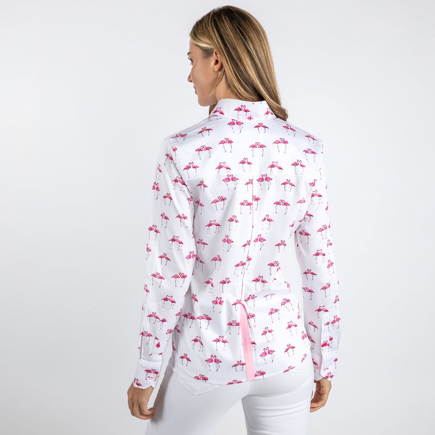 KISSING FLAMINGO WOMENS PRINTED SHIRT