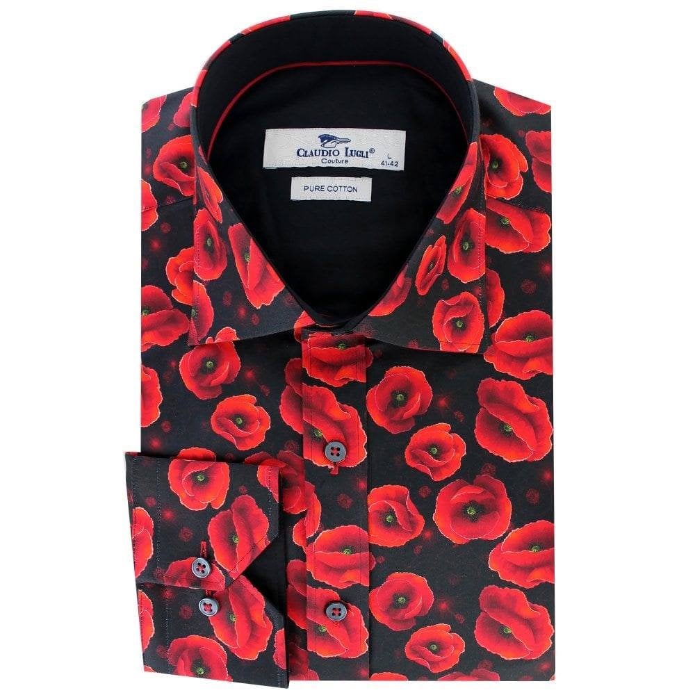 REMEMBRANCE POPPY CASCADE PRINT SHIRT