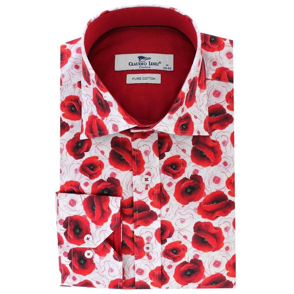 REMEMBRANCE POPPY CASCADE PRINT SHIRT