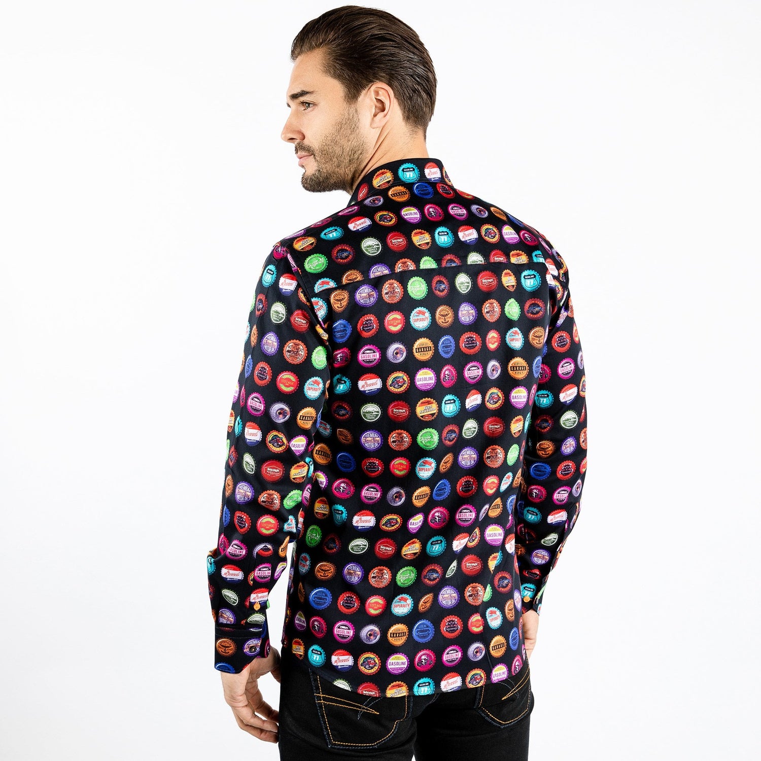 BOTTLE CAP RETRO PRINT SHIRT