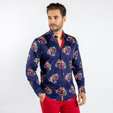 MULTICOLOUR BAROQUE ORNAMENTS PRINT SHIRT