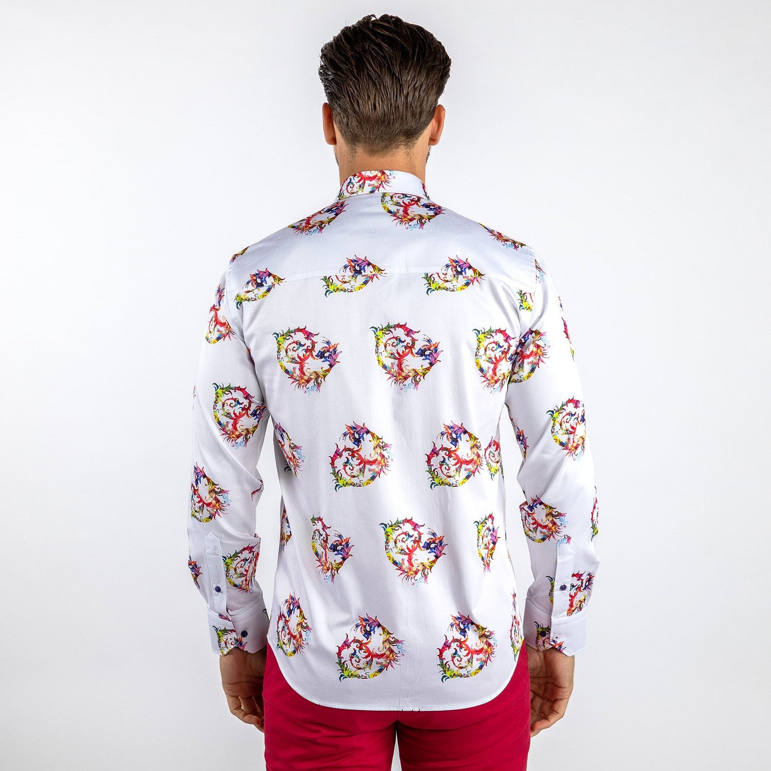 MULTICOLOUR BAROQUE ORNAMENTS PRINT SHIRT