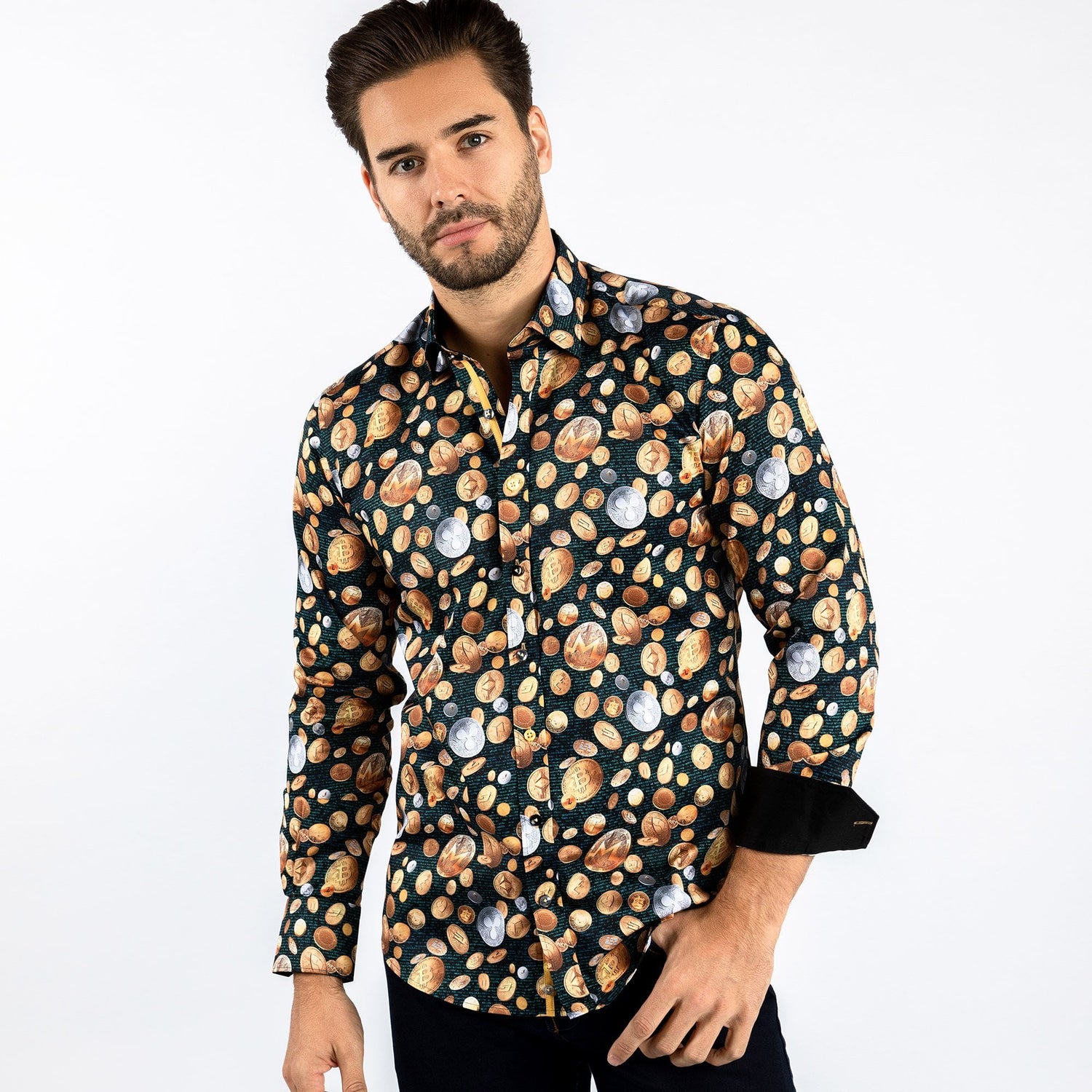 CRYPTO COINS PRINT SHIRT