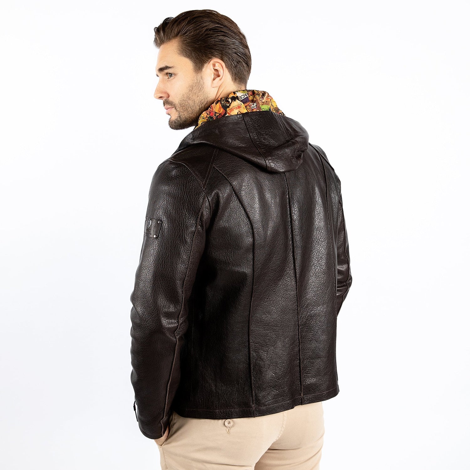 The Vintage Rider Leather Hoodie