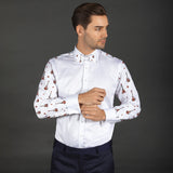 GUITAR PRINTED TUXEDO SHIRT WITH BOWTIE