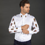 SKULL KING PRINTED TUXEDO SHIRT WITH BOWTIE