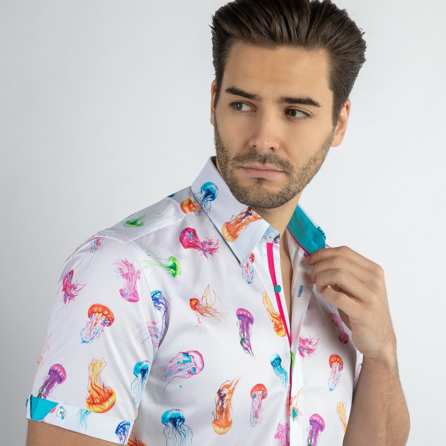 JELLYFISH PRINT SHORT SLEEVE SHIRT