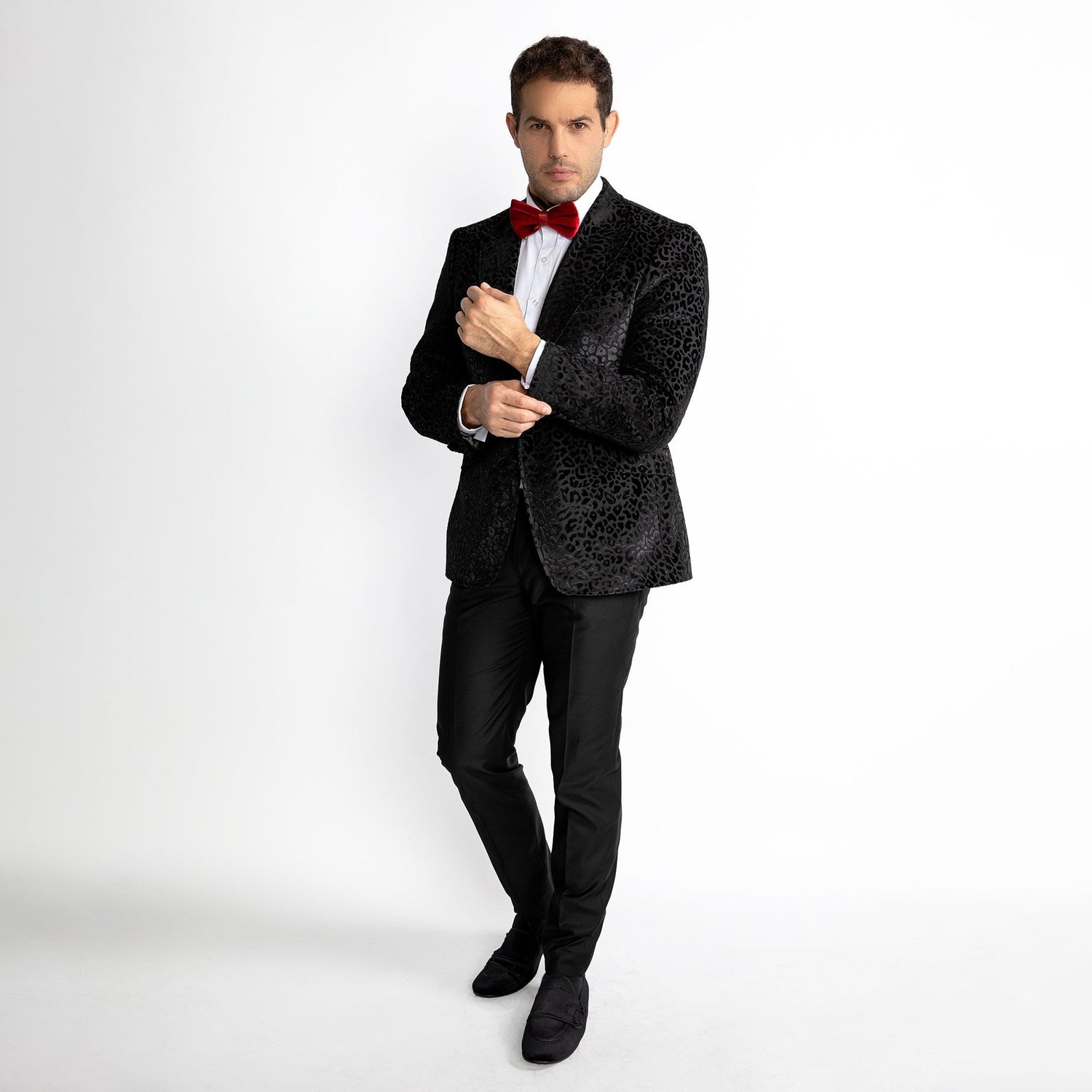 LUXURY FITTED LEOPARD PRINT DINNER JACKET