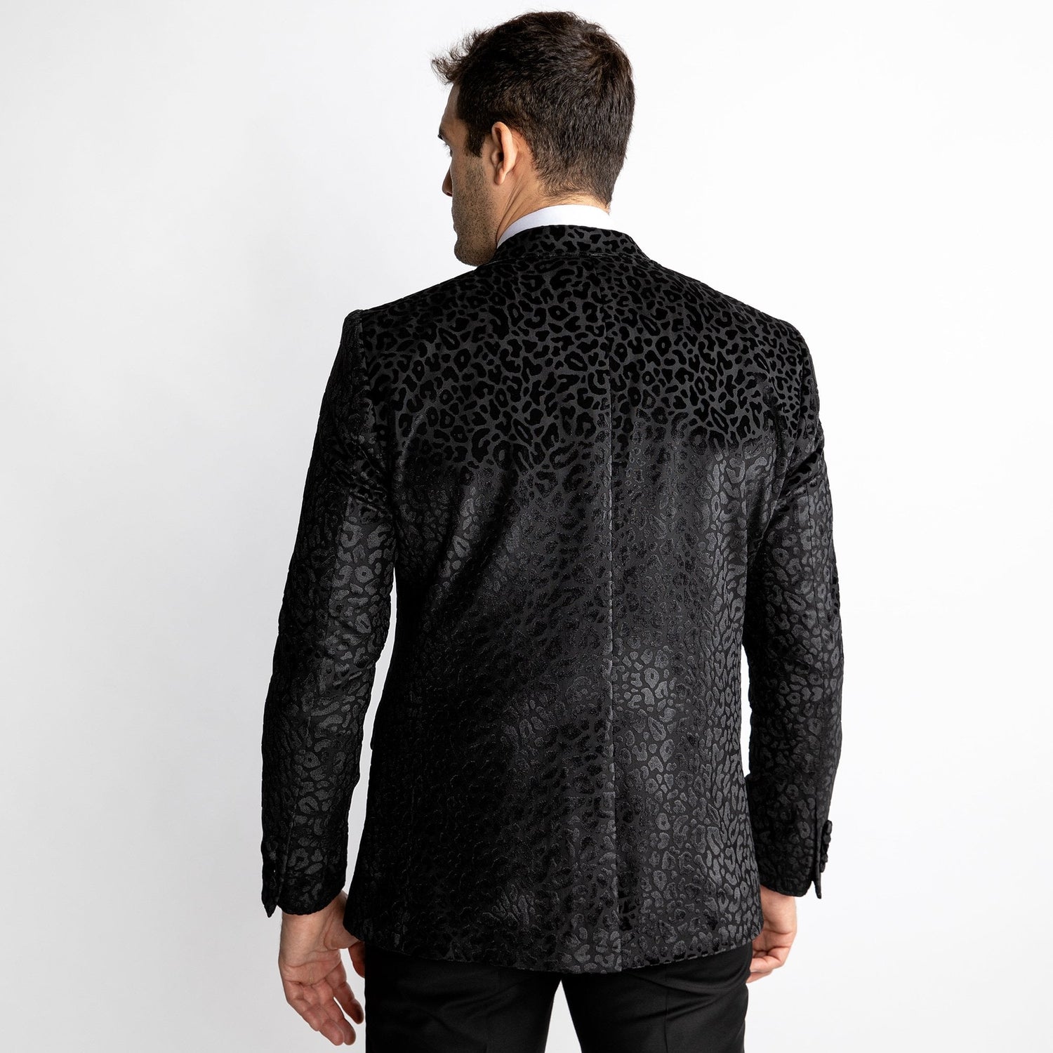 LUXURY FITTED LEOPARD PRINT DINNER JACKET