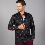 SALSA COUPLE UNDER TECHNICOLOUR STARLIGHT PRINT SHIRT