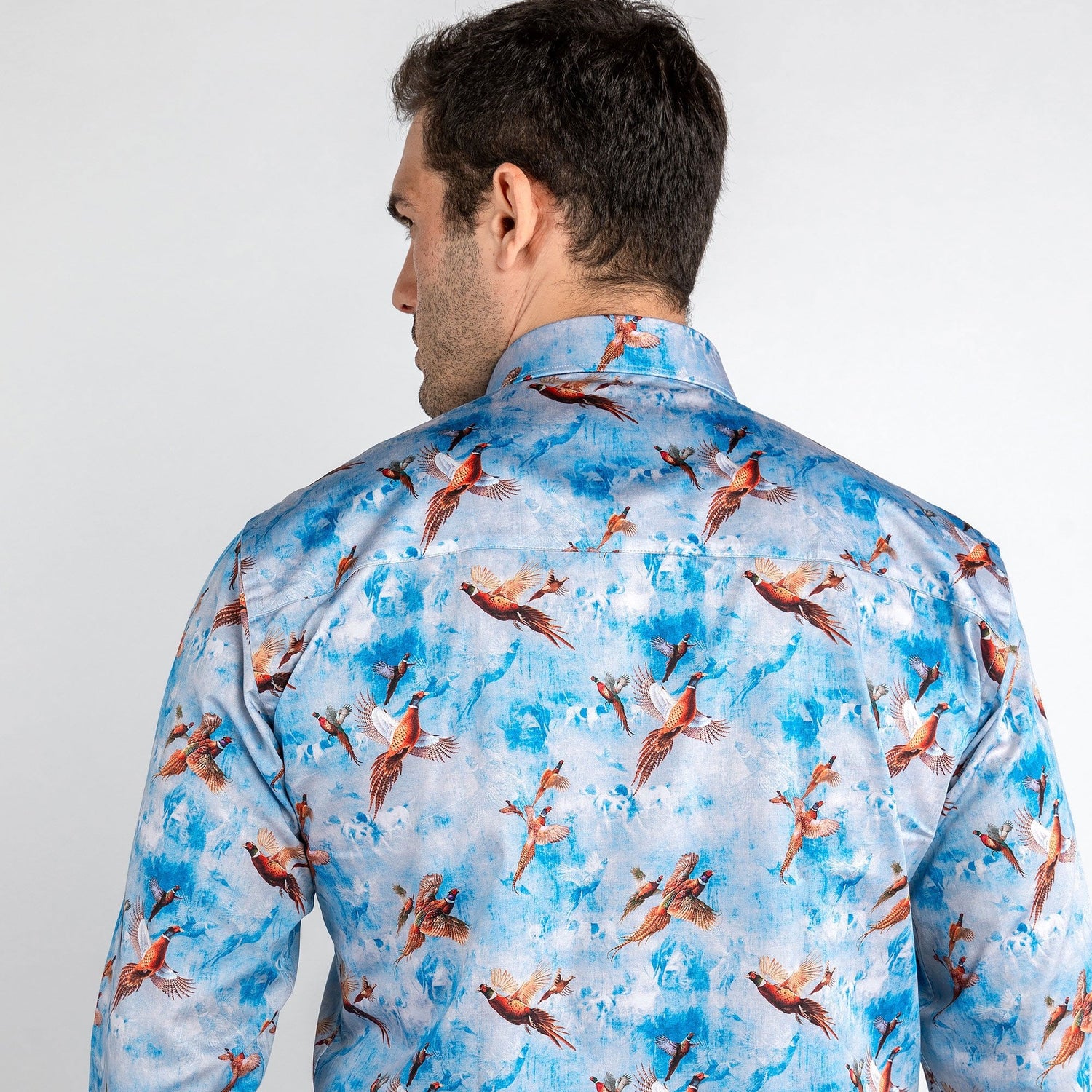 PHEASANTS FLYING PRINT SHIRT