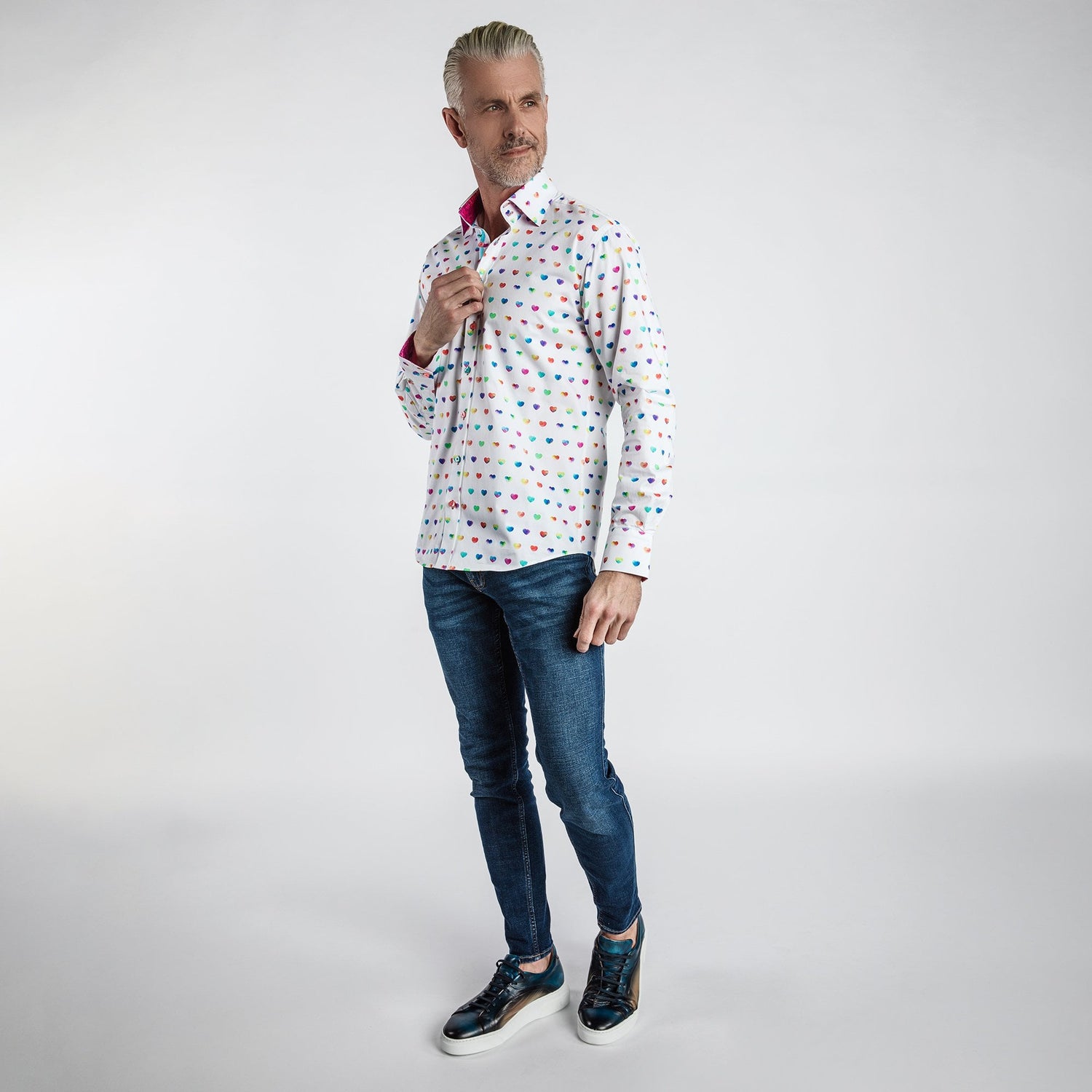 HEARTS MULTICOLOUR PRINT SHIRT