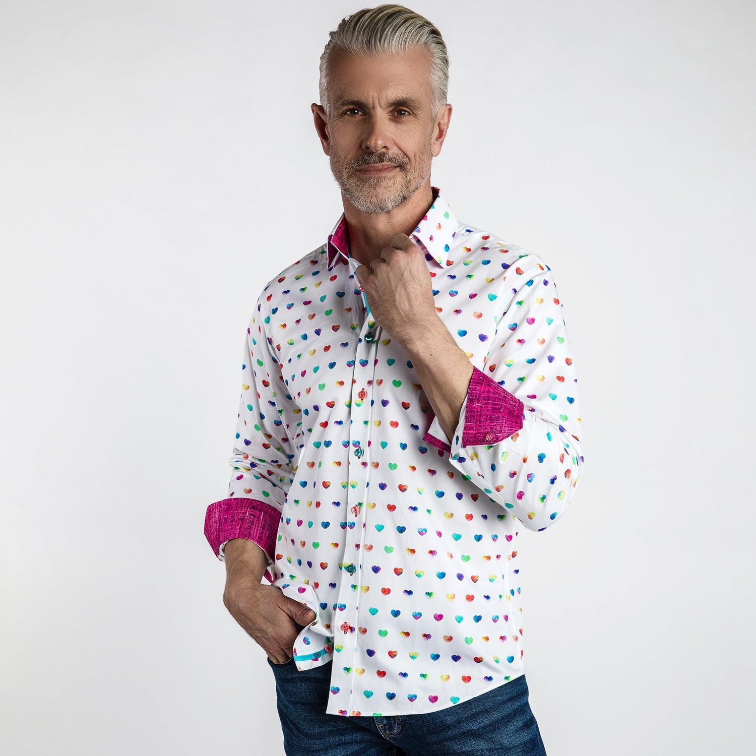 HEARTS MULTICOLOUR PRINT SHIRT