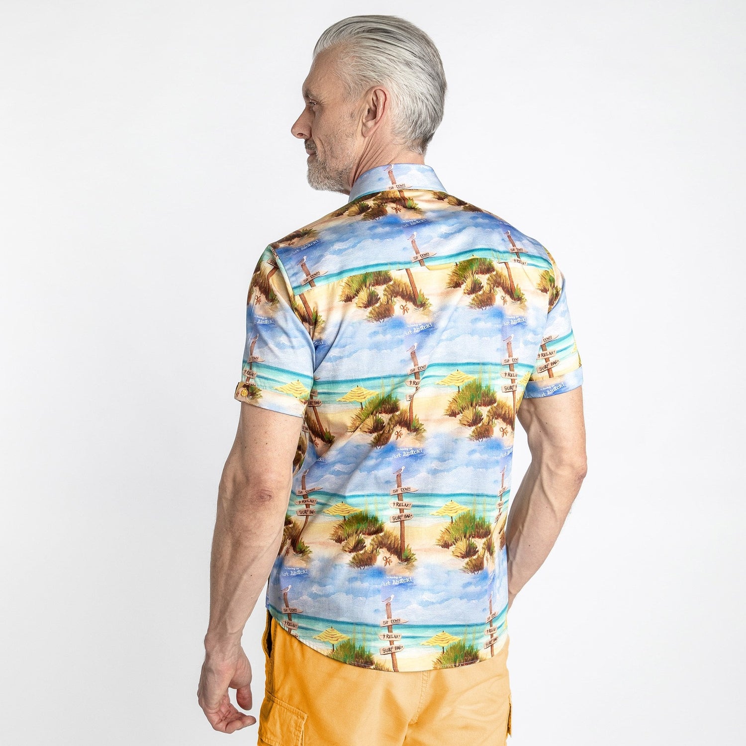 BEACH CLUB OASIS PRINT SHORT SLEEVE SHIRT