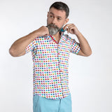 GROOVED POLKA SHORT SLEEVE SHIRT