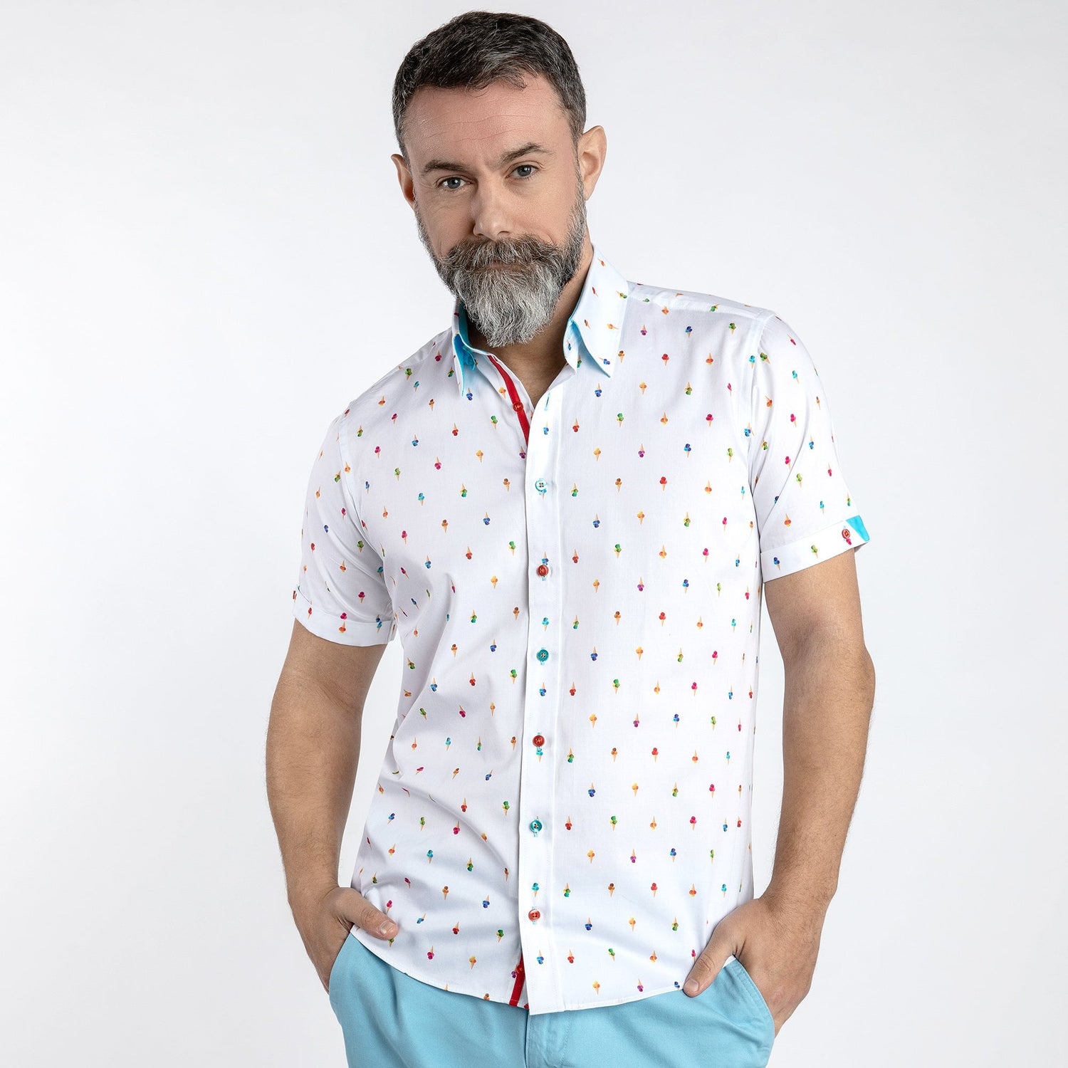 GELATO CONES PRINT SHORT SLEEVE SHIRT