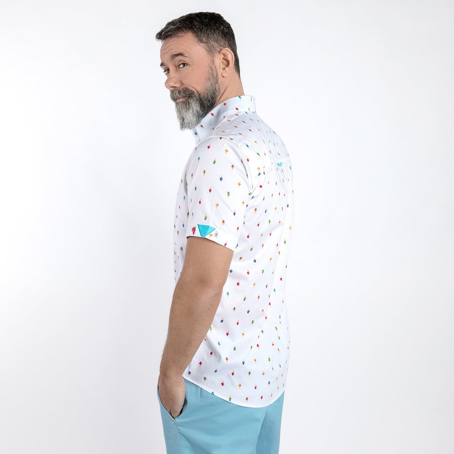 GELATO CONES PRINT SHORT SLEEVE SHIRT