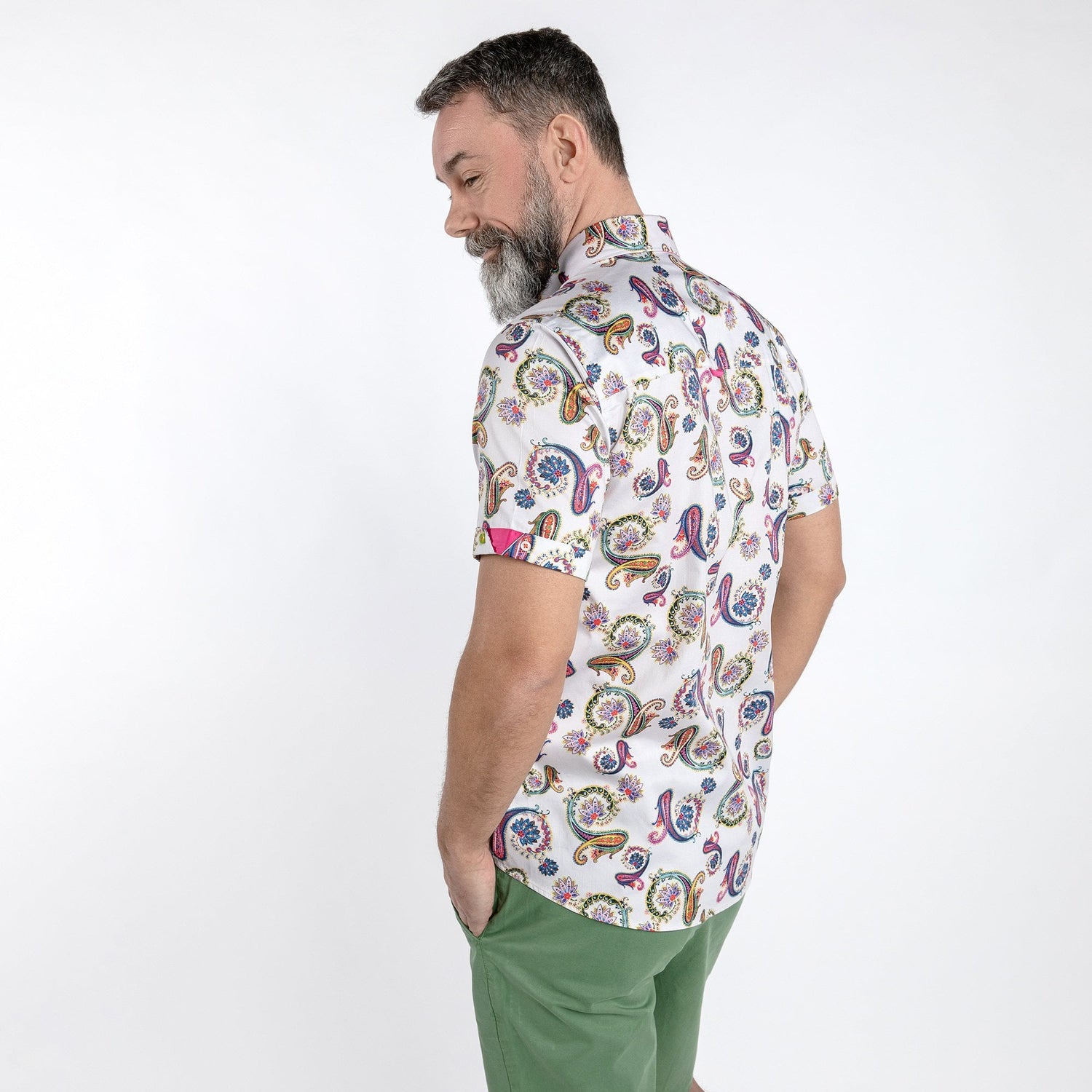 PAISLEY ROYALTY PRINT SHORT SLEEVE SHIRT