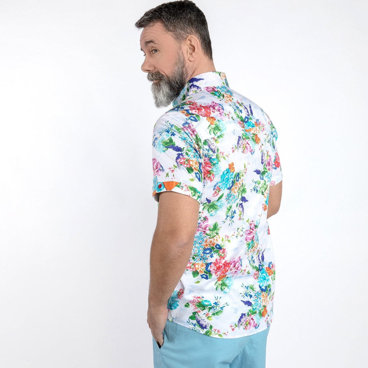 FLORAL BOUQUET PRINT SHORT SLEEVE SHIRT