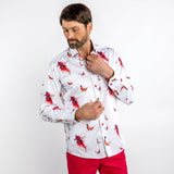 EMBLAZONED PHEASANT PRINT SHIRT