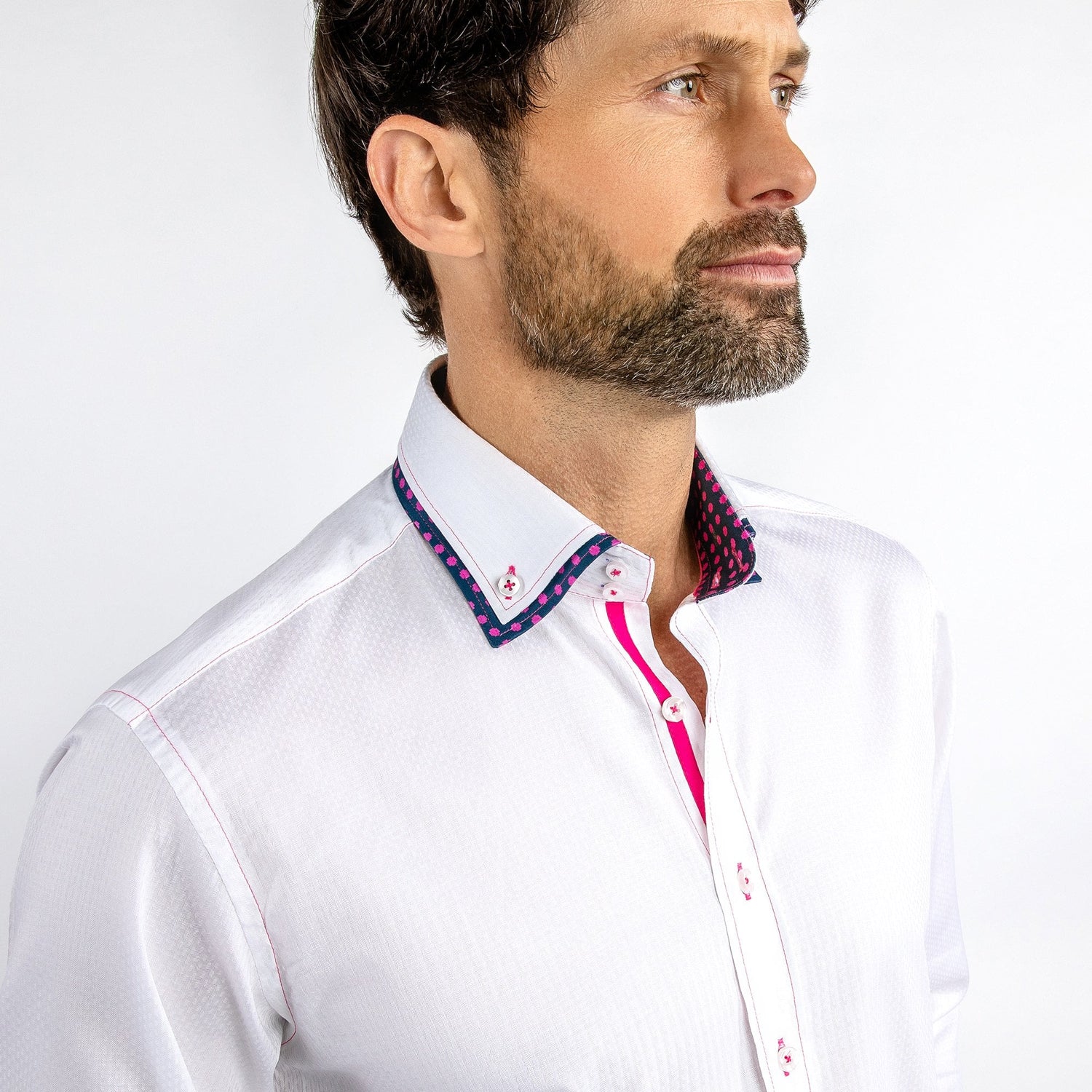 DOUBLE COLLAR CLASSIC JACQUARD SHIRT