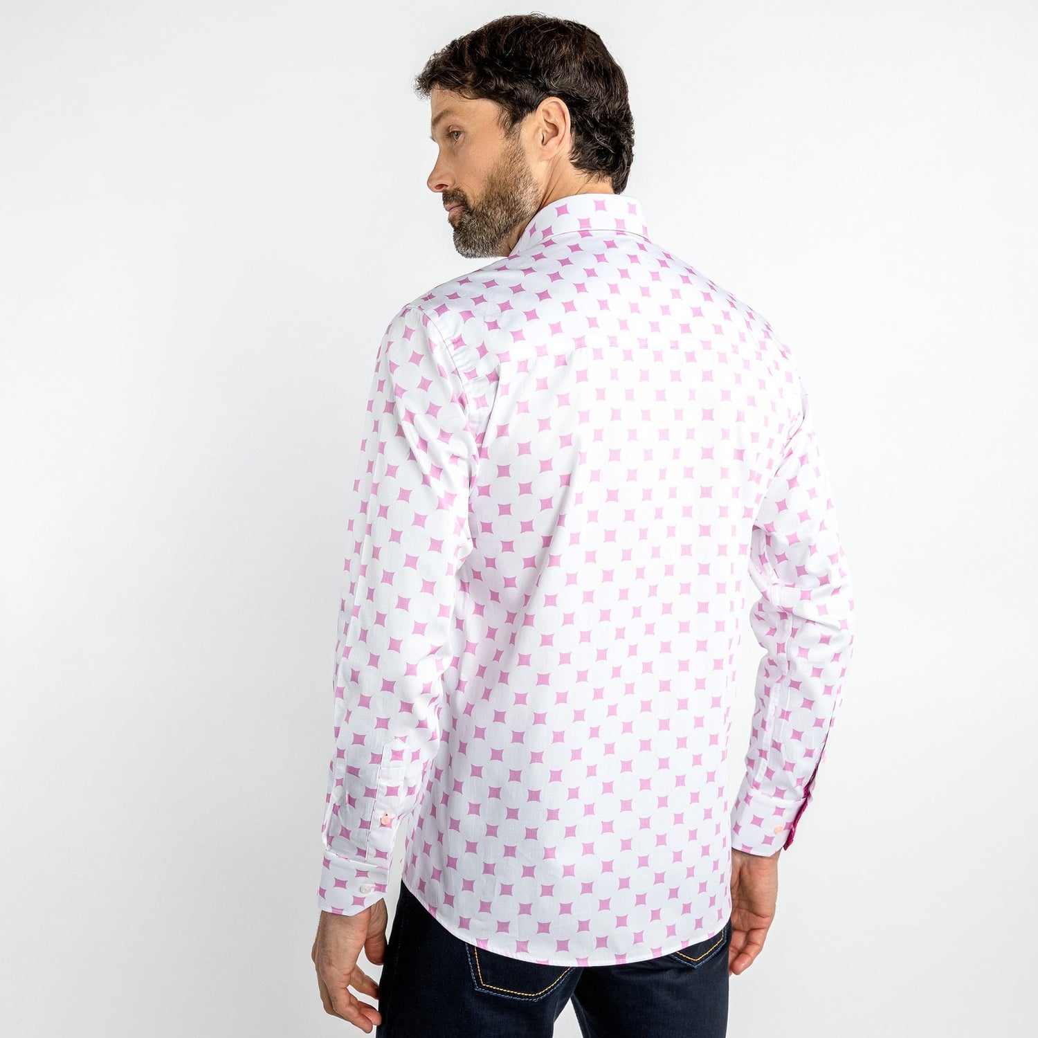 CURVED DIAMONDS PRINT SHIRT