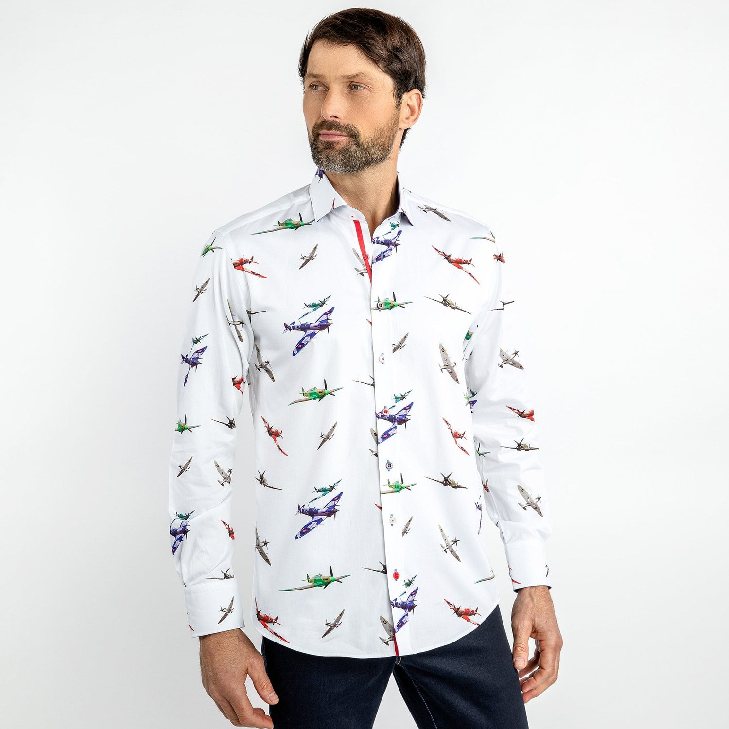 SPITFIRE MULTICOLOUR COMMEMORATIVE PRINT SHIRT