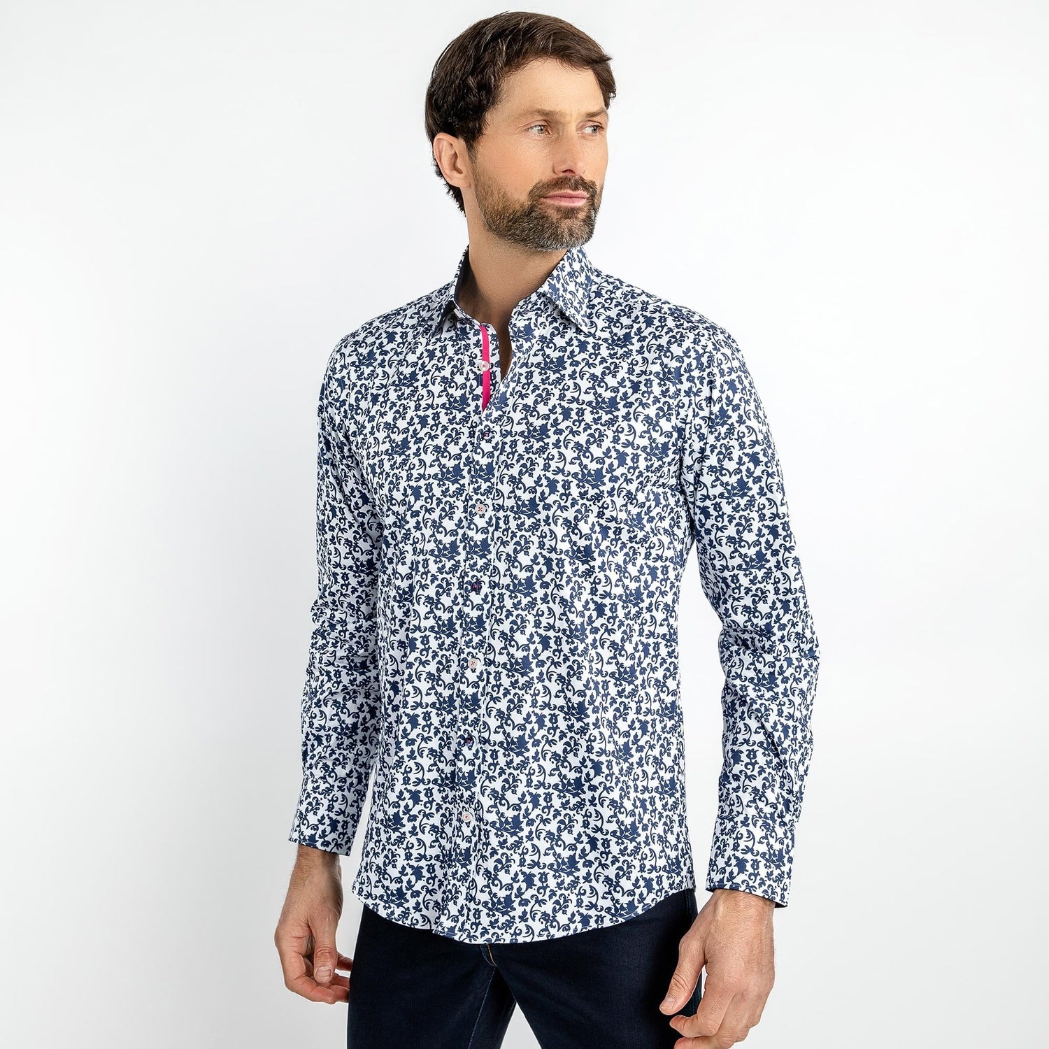 FLORAL SILHOUETTE PRINT SHIRT