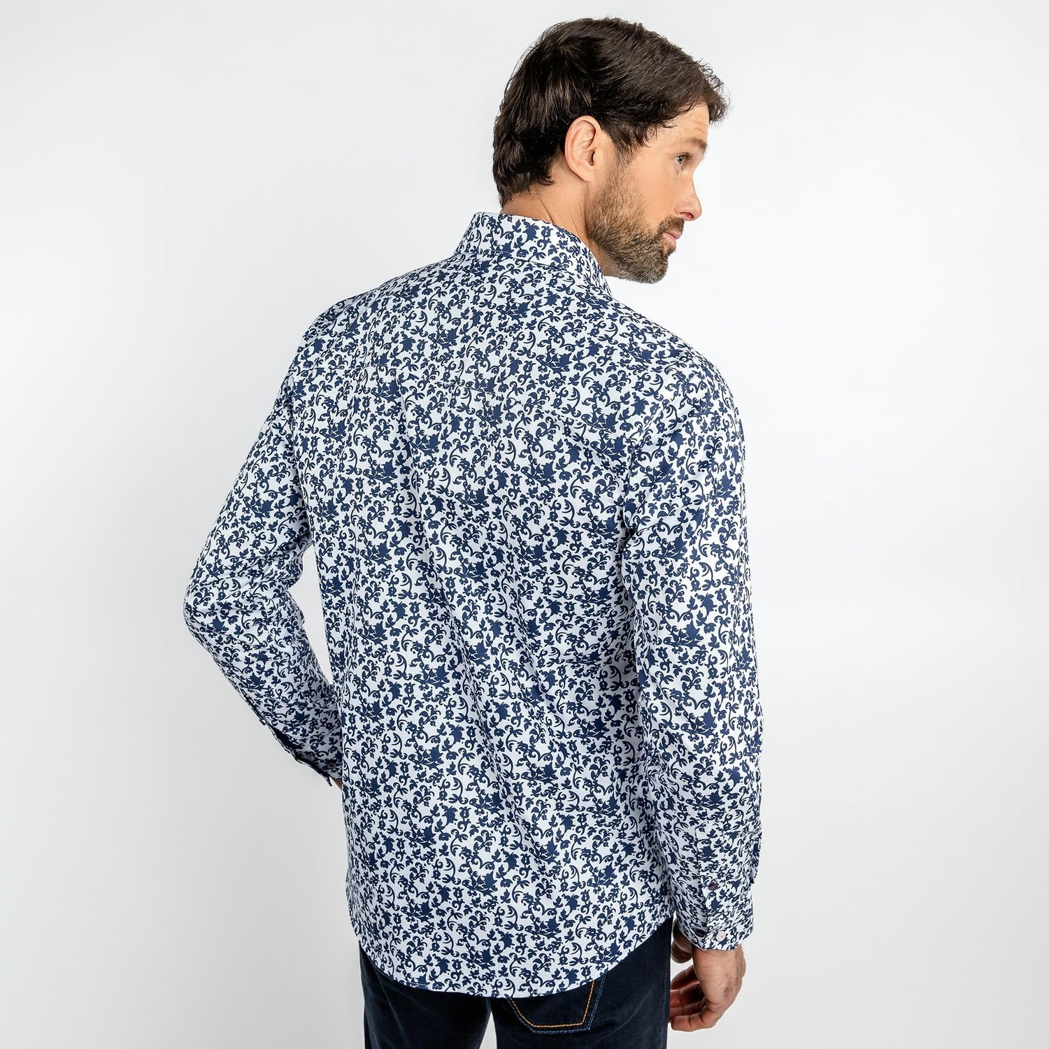 FLORAL SILHOUETTE PRINT SHIRT