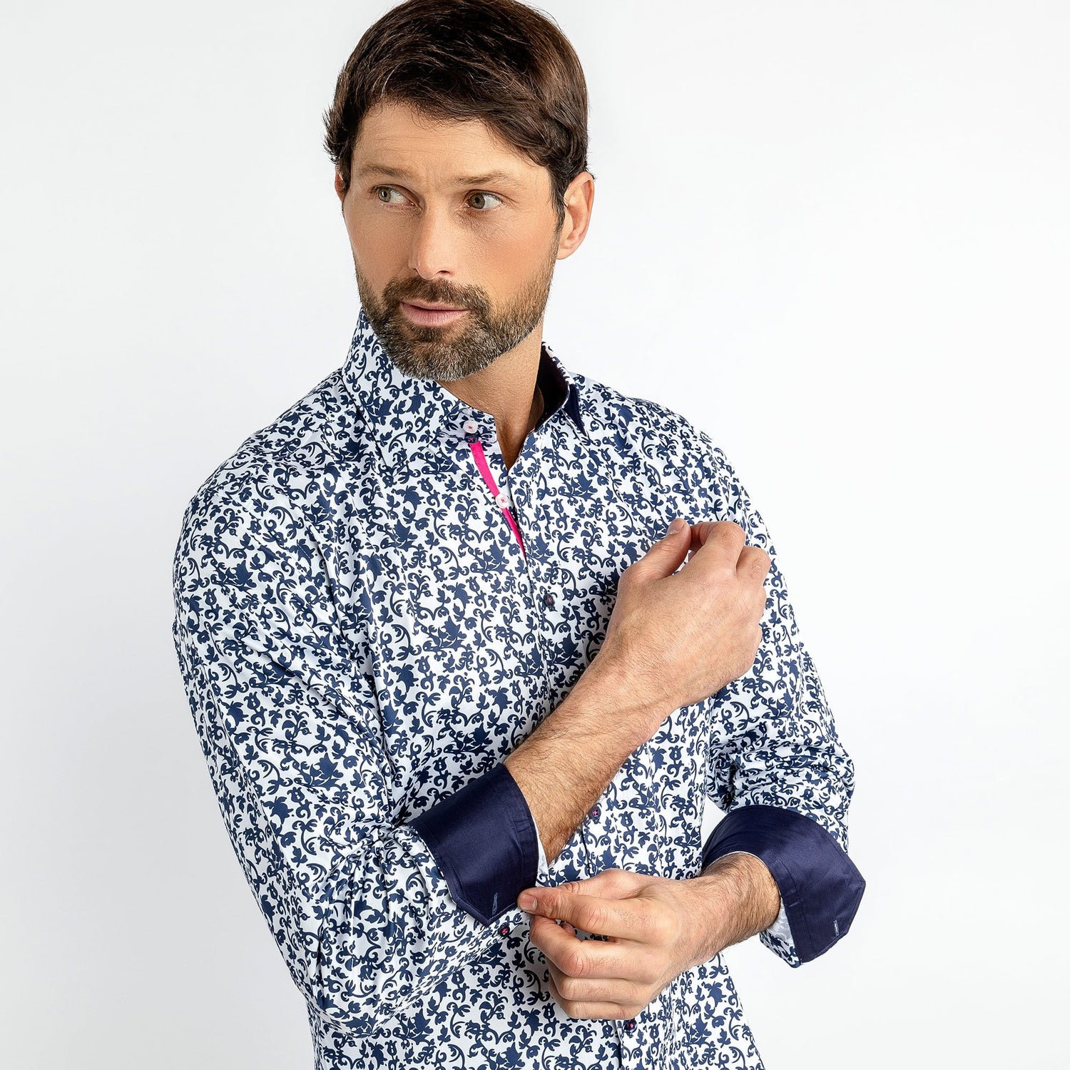 FLORAL SILHOUETTE PRINT SHIRT