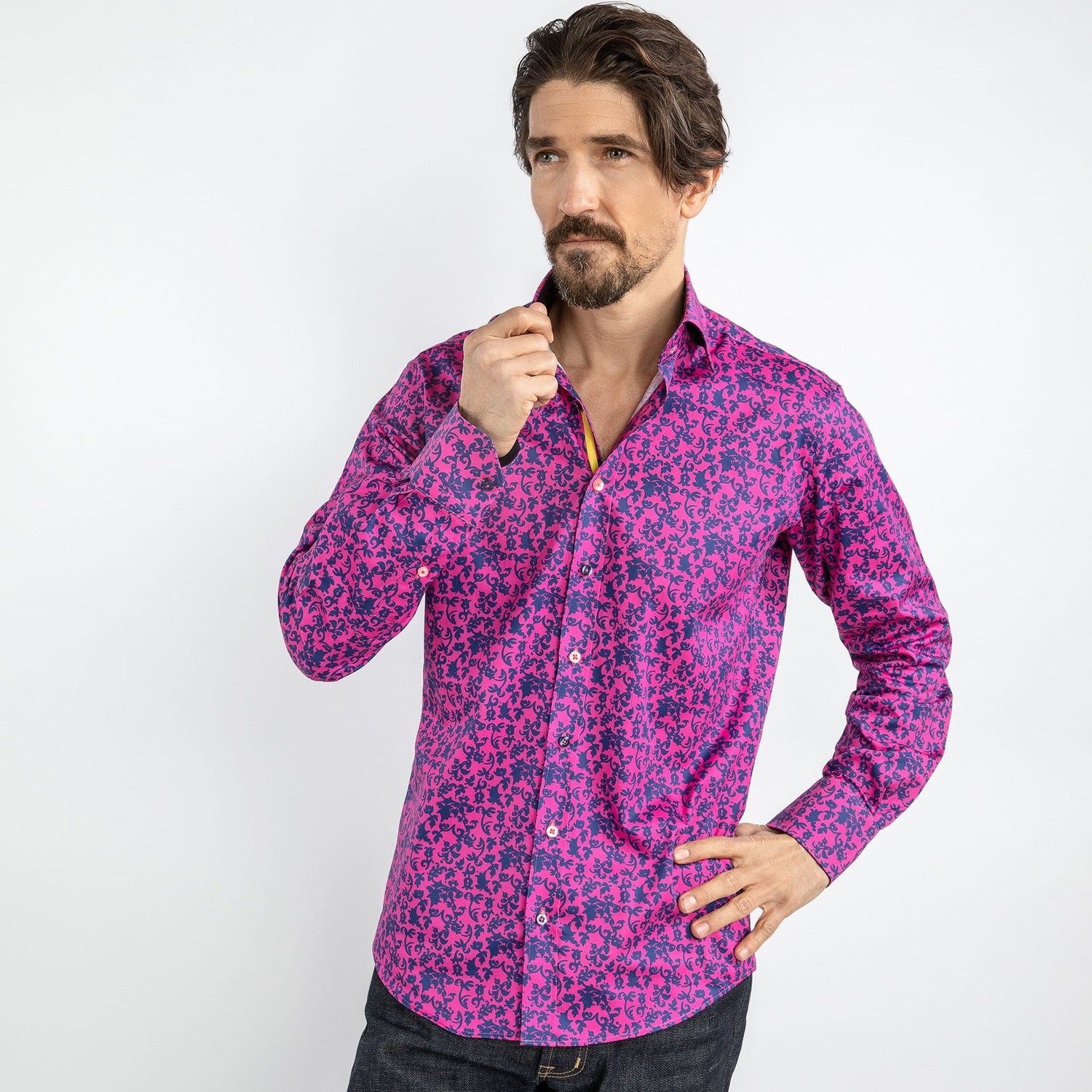 FLORAL SILHOUETTE PRINT SHIRT