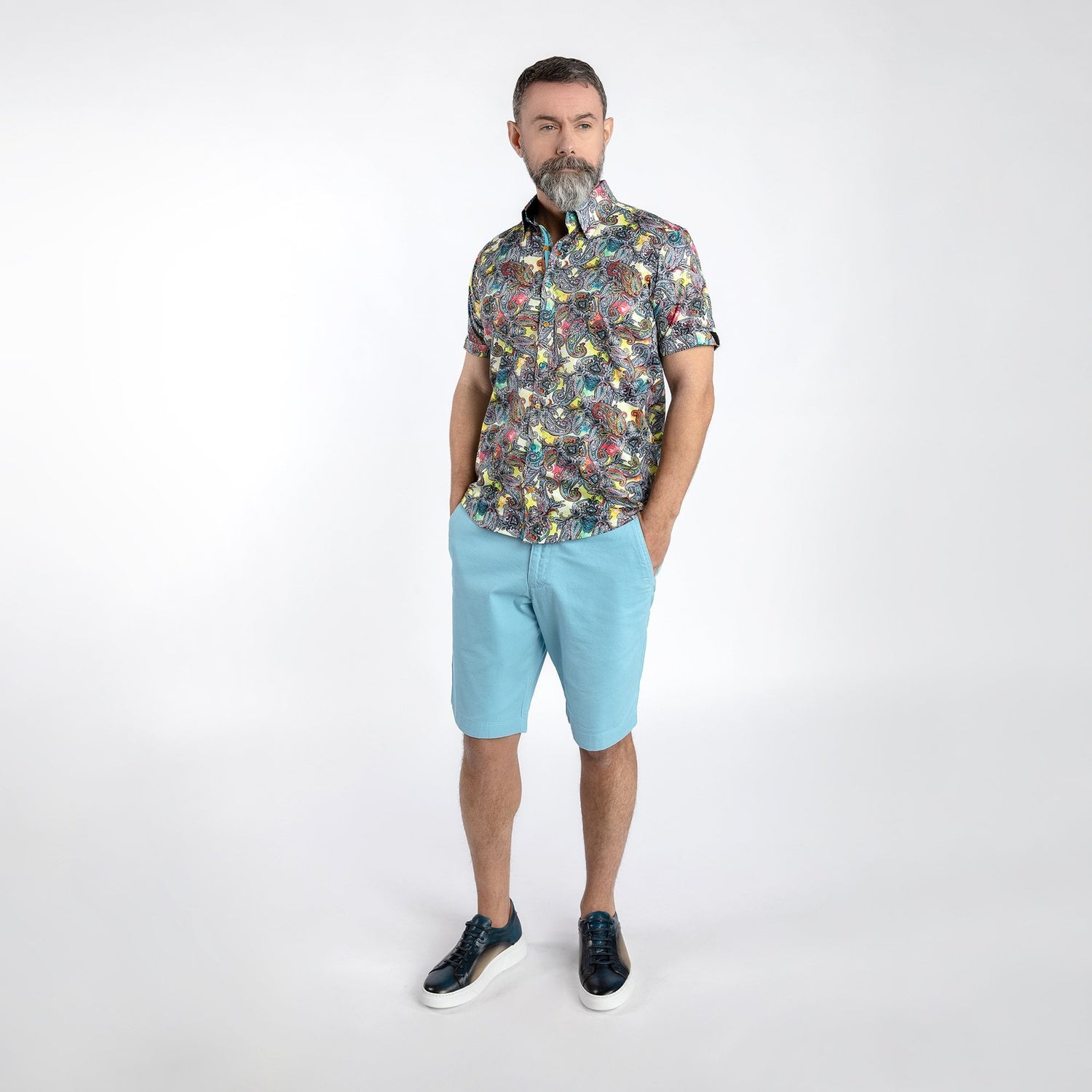 PAISLEY LUXURY PRINT SHORT SLEEVE SHIRT